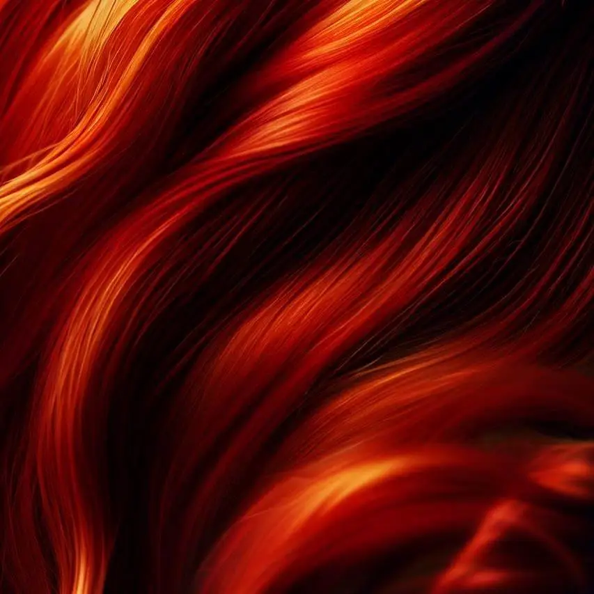 Ohnivě červená barva na vlasy